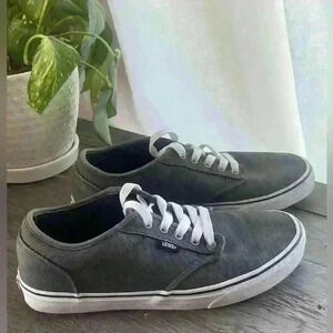Vans Atwood Pewter/White Canvas Skate Shoes/Sneaker Men's Size 8.5